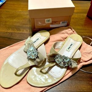 Miu Miu sparkly flats that are great for when your heels are killing your feet